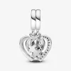 Breloque pendentif amitié en forme de cœurs divisés en pièces de puzzle Breloque pendentif amitié en forme de cœurs divisés en pièces de puzzle