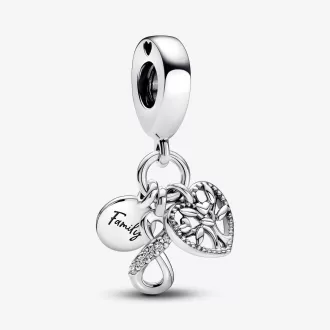 Breloque triple pendentif Family Infinity Breloque triple pendentif Family Infinity