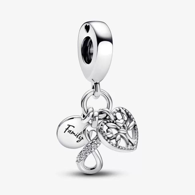 Breloque triple pendentif Family Infinity Breloque triple pendentif Family Infinity