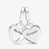 Charm pendentif double cœur fendu Charm pendentif double cœur fendu