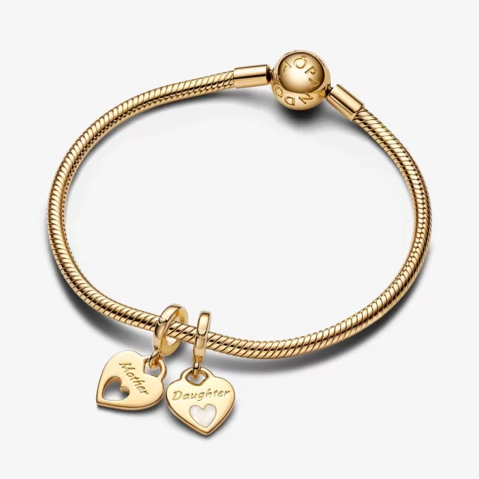 Charm pendentif double cœur fendu Charm pendentif double cœur fendu