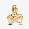 Charm pendentif double cœur fendu Charm pendentif double cœur fendu