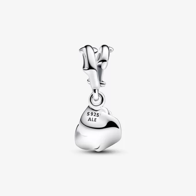 Charm pendentif rose en fleurs Charm pendentif rose en fleurs