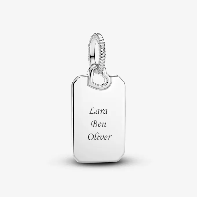 Pendentif étiquette rectangulaire gravable Pendentif étiquette rectangulaire gravable