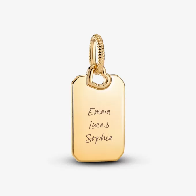Pendentif étiquette rectangulaire gravable Pendentif étiquette rectangulaire gravable