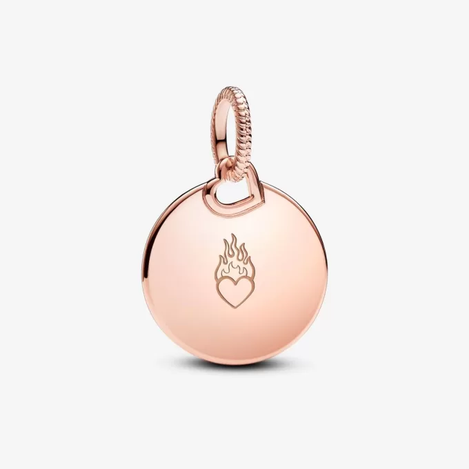 Pendentif étiquette ronde à graver Pendentif étiquette ronde à graver