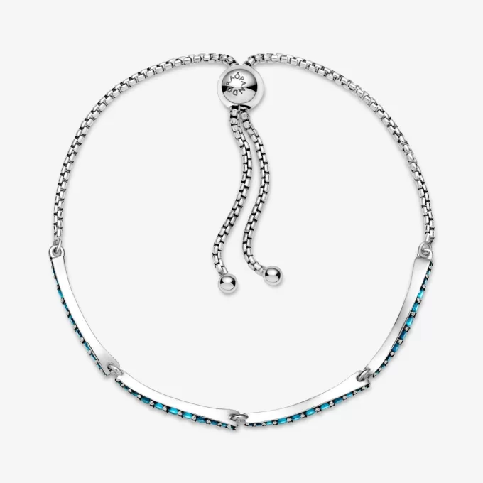 VENTE FINALE – Bracelet coulissant ondulé bleu VENTE FINALE – Bracelet coulissant ondulé bleu