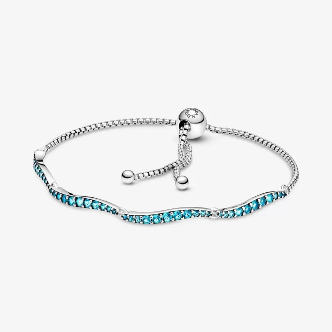 VENTE FINALE – Bracelet coulissant ondulé bleu VENTE FINALE – Bracelet coulissant ondulé bleu