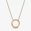 VENTE FINALE – Pandora Signature Pavé Collier à pendentif cercle et cœurs VENTE FINALE – Pandora Signature Pavé Collier à pendentif cercle et cœurs